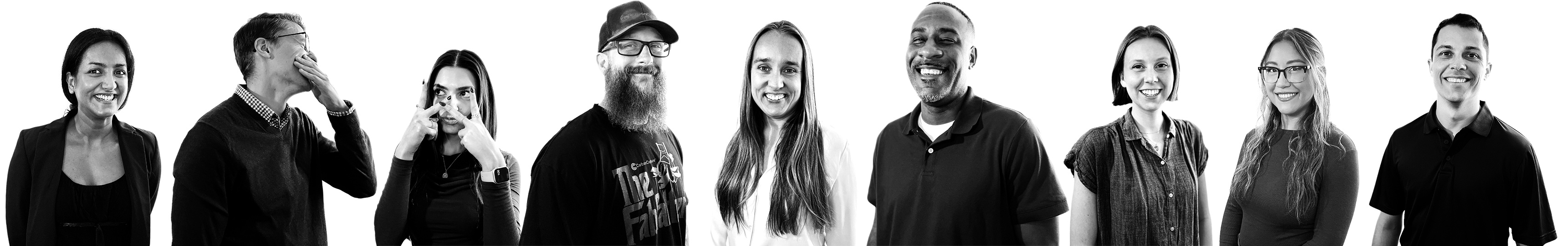 CarbonCapture team members in black and white portraits